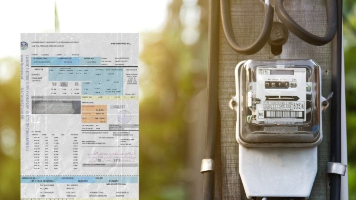 An electricity meter showing units used