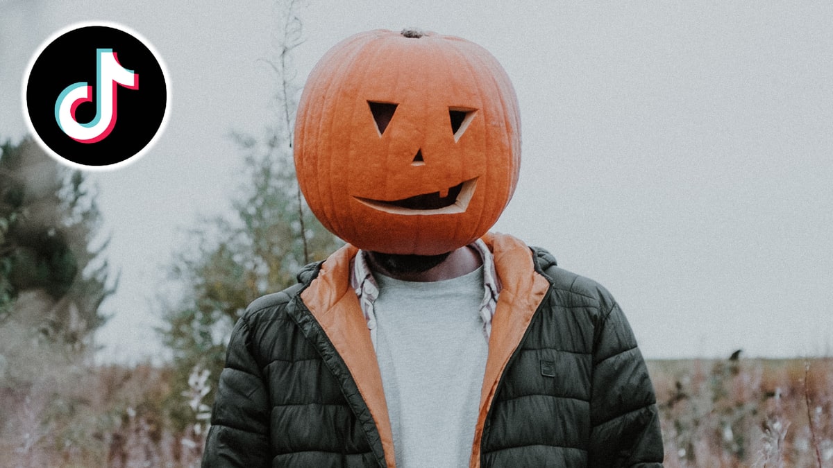 A carved Halloween pumpkin